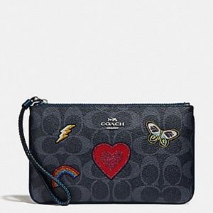 NEW Coach Large Wristlet w/Souvenir Embroidery
